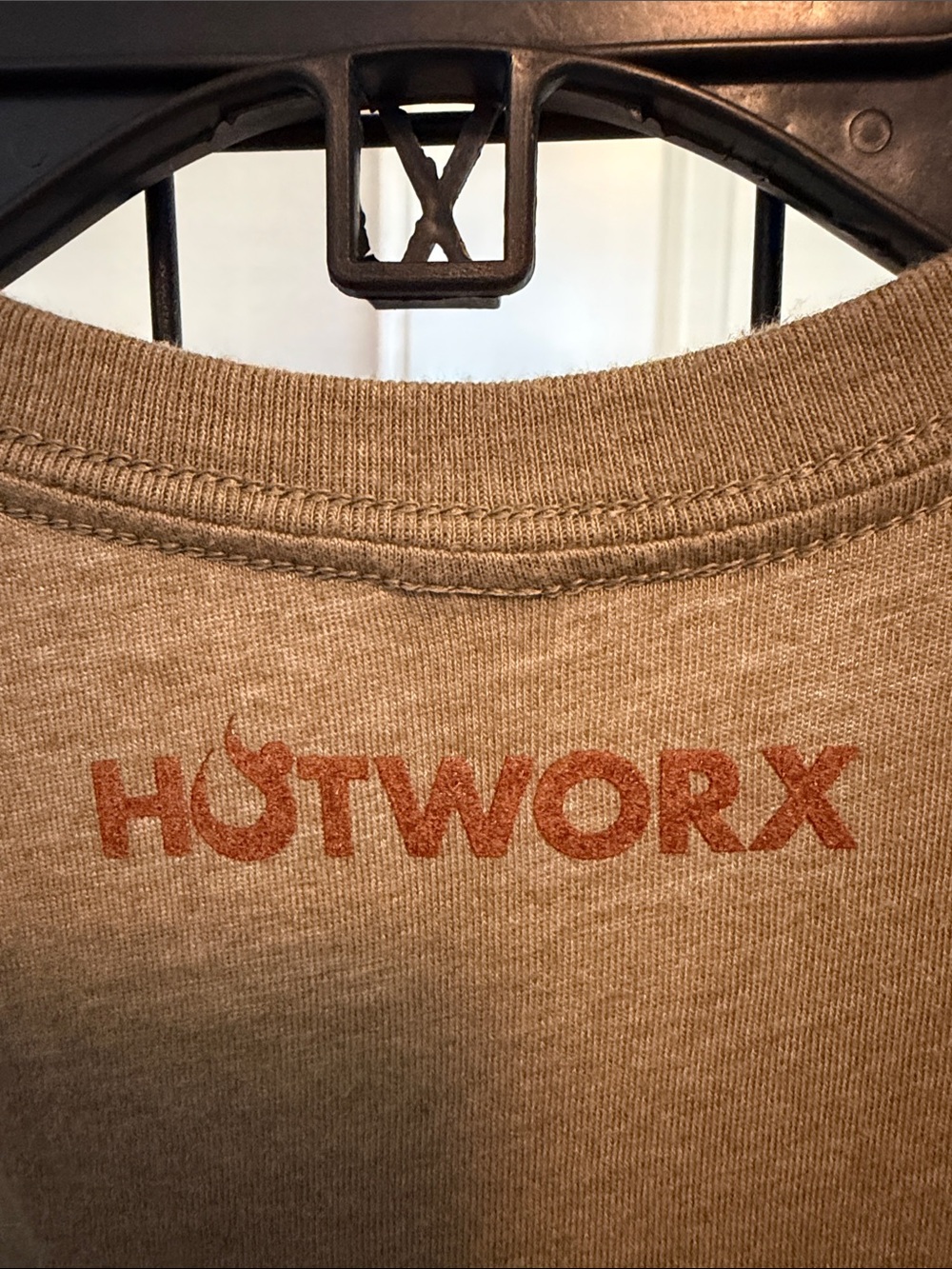 HOTWORX Bella Canvas Olive Graphic Crop Tank with Retro Stripe - Picture 4 of 5